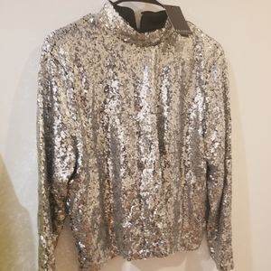 Brand new Eloquii cropped silver sequin top! Sz 18/20 plus size fashion! #NWT